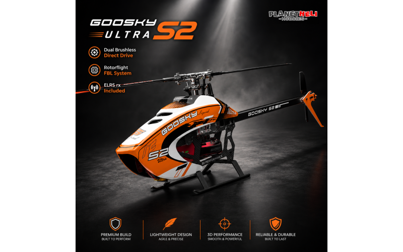 Goosky Legend S2 ULTRA Helicopter (BNF) - Amber / Green